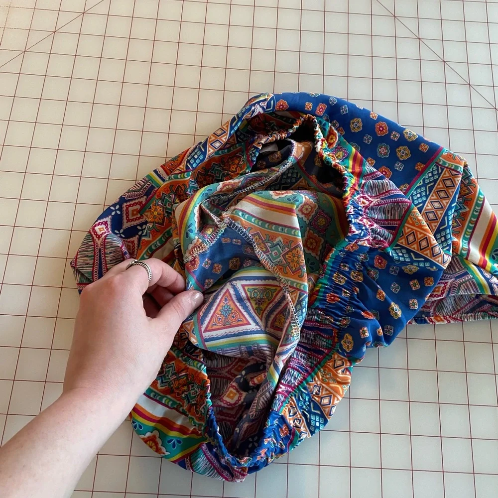 Pronto USA Nordstrom sz large fun tribal print inspired orange pink blue - Picture 9 of 13